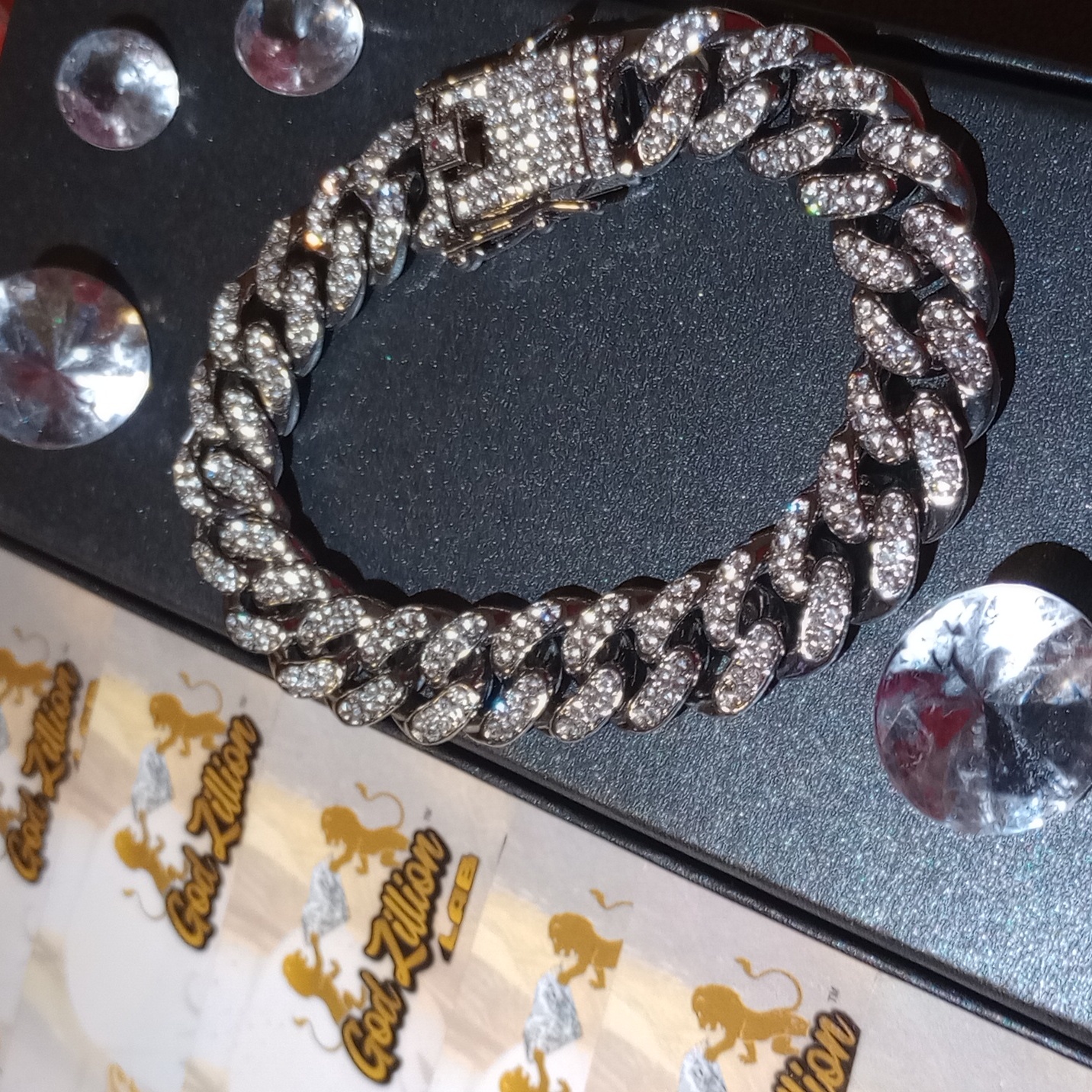 Bracelet 90 Day Warranty High-End Prototypes. Real Lab Diamonds & Real Gold 4x's